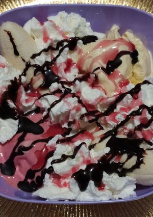 Una foto de Banana split
