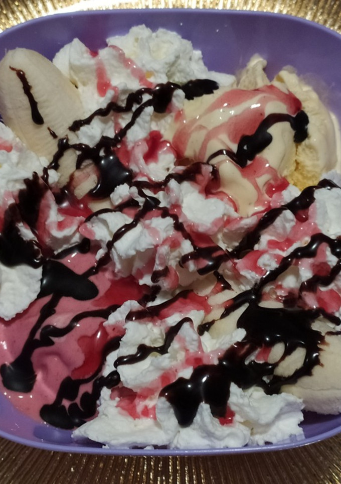 Una foto de Banana split