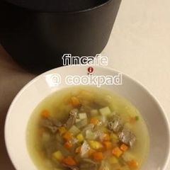 A picture of A Home Cooked Recipe from Finland: Lihakeitto (Beef Soup).