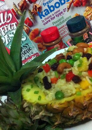 A picture of Pineapple Fried Rice/ Vegetarian.