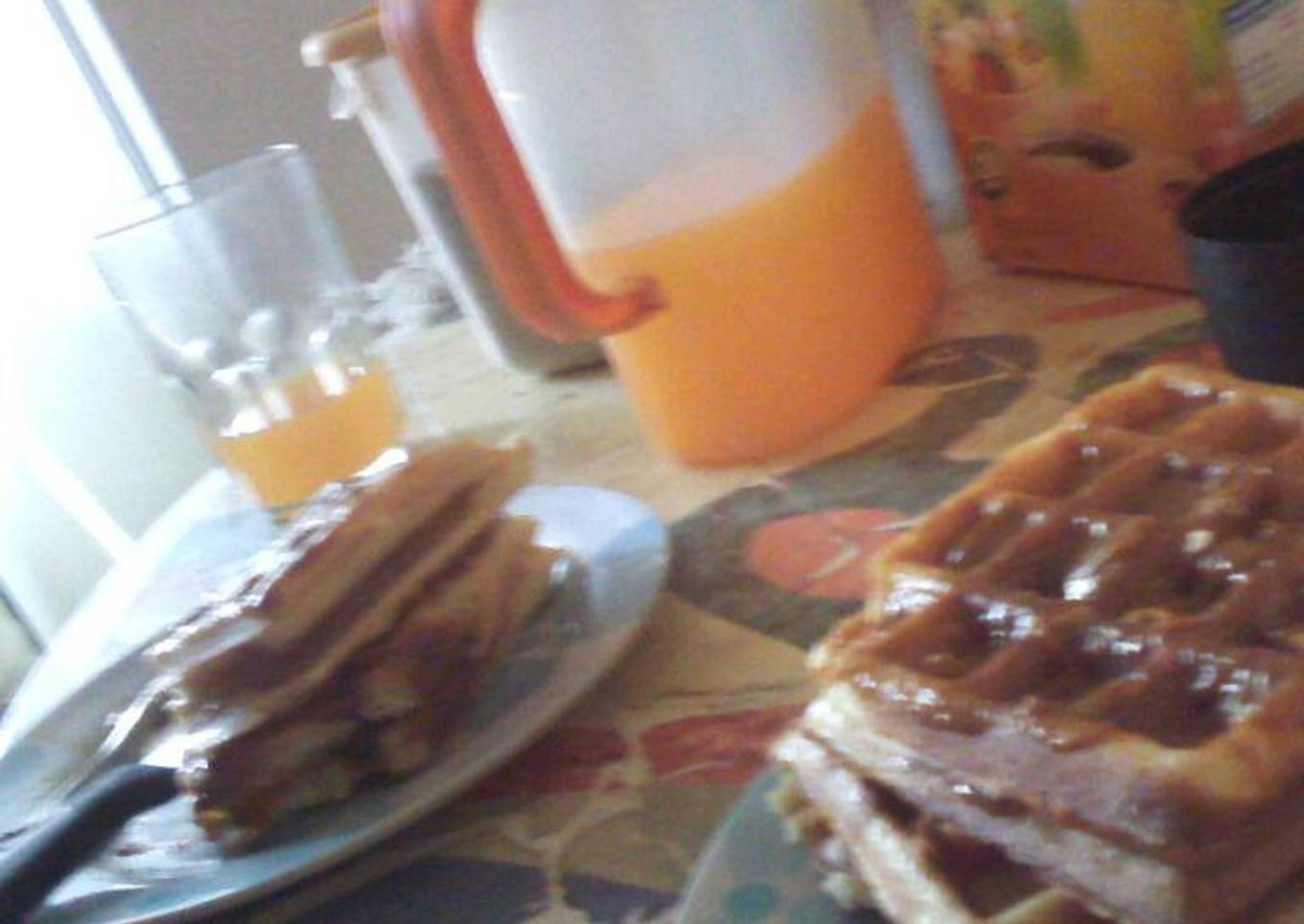 Waffles cuadrados americanos