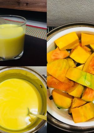 Hình của món Sữa bí đỏ ^^.
