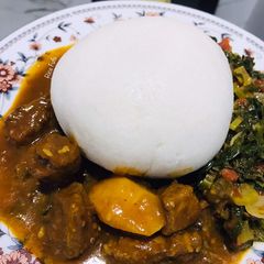 A picture of Rice Fufu.