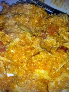 A picture of Creamy Buffalo Chicken Quinoa Bake.