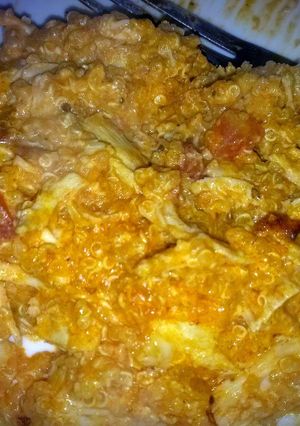 A picture of Creamy Buffalo Chicken Quinoa Bake.