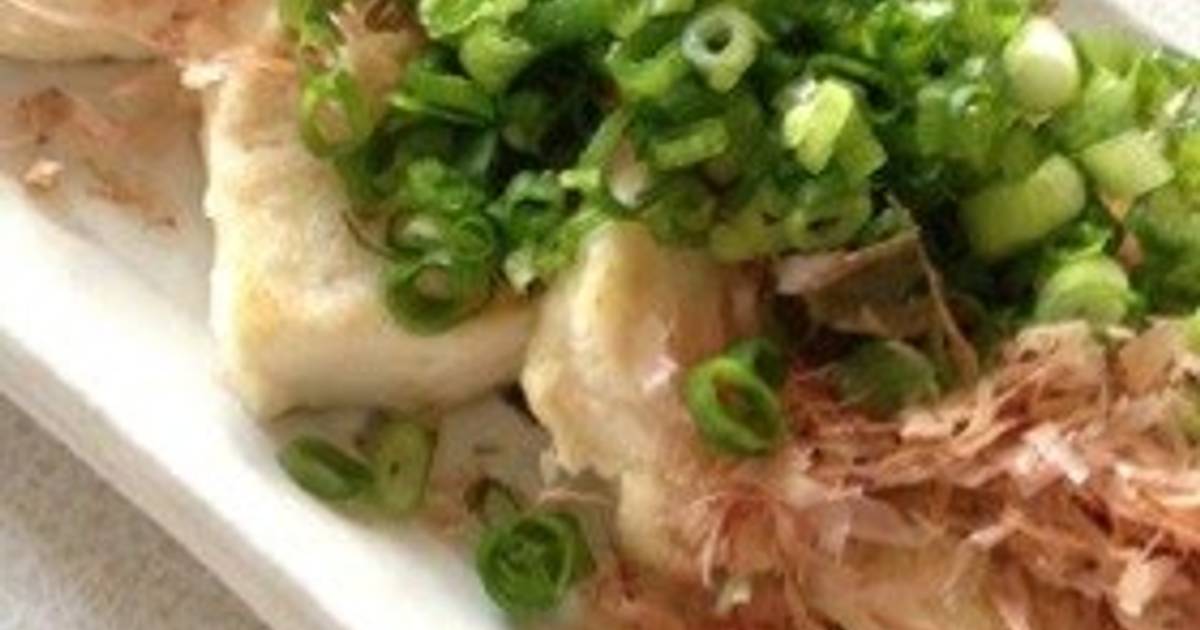 Looks like a Feast Firm Tofu with Bonito Flakes and Green Onion Recipe