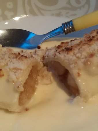 Recipe Vickys Apple &amp; Custard Cannelloni Crumble, GF DF EF SF NF which Delicious