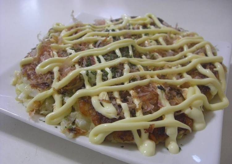 Easiest Way to Make Favorite Okonomiyaki that’s Crispy Outside and Fluffy Inside