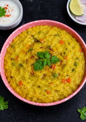 A picture of Gourmet vegetable khichdi.