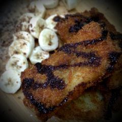 Chocolate banana bread pockets A picture of Chocolate banana bread pockets.