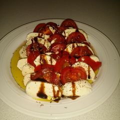A picture of Tomato and mozzarella.