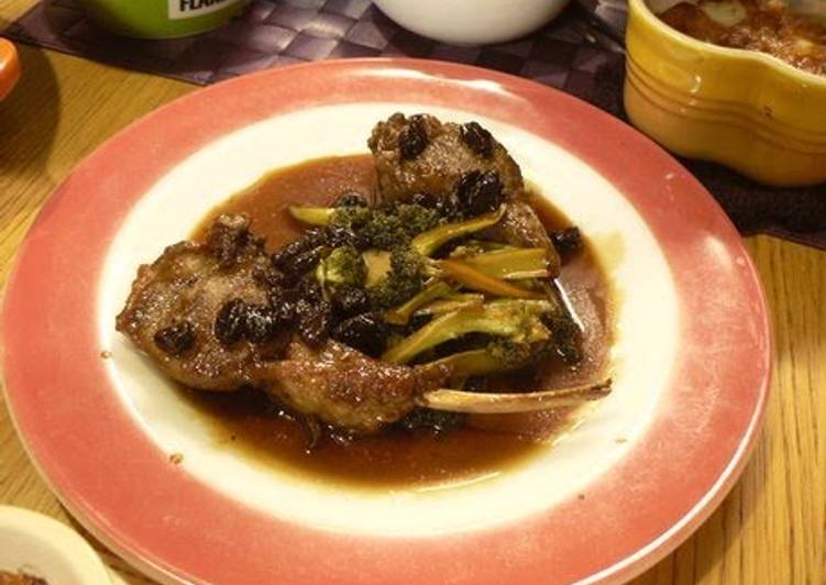 Steps to Make Favorite Sweet-Salty Stewed Lamb with Raisins