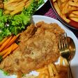 Fish and chips with tartar sauce