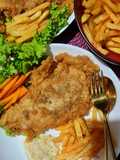 Fish and chips with tartar sauce