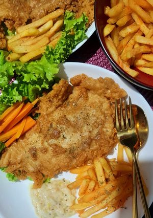Foto resep Fish and chips with tartar sauce
