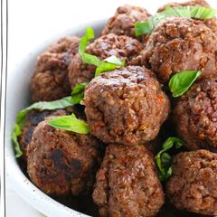 A picture of TVP Seitan Meatballs.
