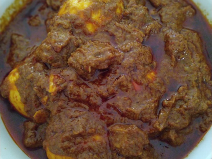 Resep Rendang daging telor bumbu munik yang Sempurna