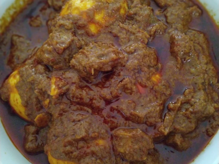 Cara Mudah Membikin Resep Rendang daging telor bumbu munik yang Enak Banget Anti Ribet, Bisa Manjain Lidah