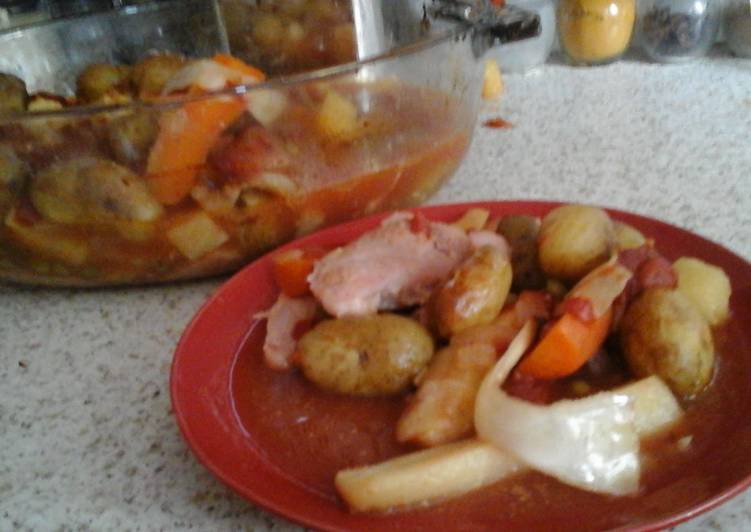 My Sweet & Tangy Roast Gammon Veg Bake  ๐