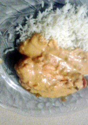 A picture of creamy salsa chicken.