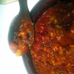 A picture of Spicy Vegetarian Chili.