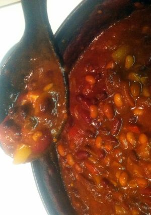 A picture of Spicy Vegetarian Chili.