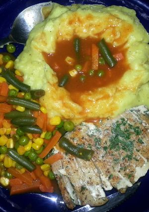 A picture of Garlic Mashed Potatoes.