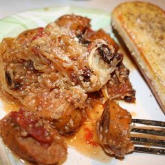 A picture of Two-Tomato, Herb, and Asiago Spaghetti Squash.