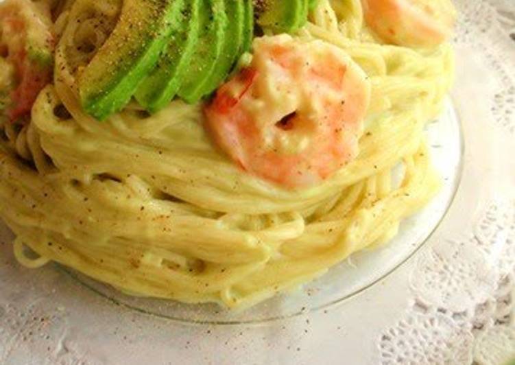 Recipe of Perfect Chilled Pasta with Shrimp and Avocado