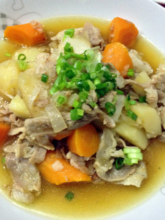 A picture of Japanese Style Potato and Pork Stew.