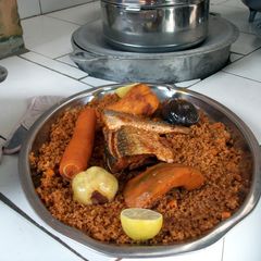 A picture of Benachin Or Jollof Rice From Senegambia (Gambia-Senegal).
