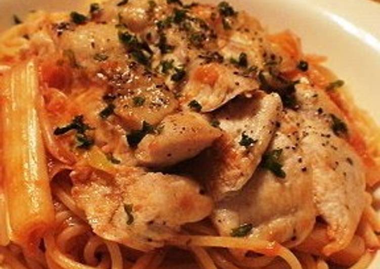 Recipe of Favorite Leek and Chicken Tomato Pasta