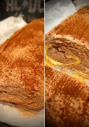 Une photo de Bûche poire / chocolat