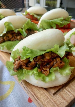 Foto resep 48. Steamed Bao Buns/Pao Kempit /Sandwich Pao/Bakpao Sandwich