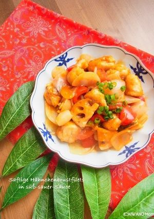 A picture of Tender & Juicy, Sweet and Sour Chicken Breast.