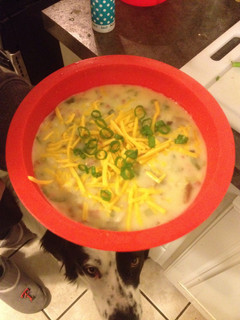 A picture of Creamy Baked Potato Soup.