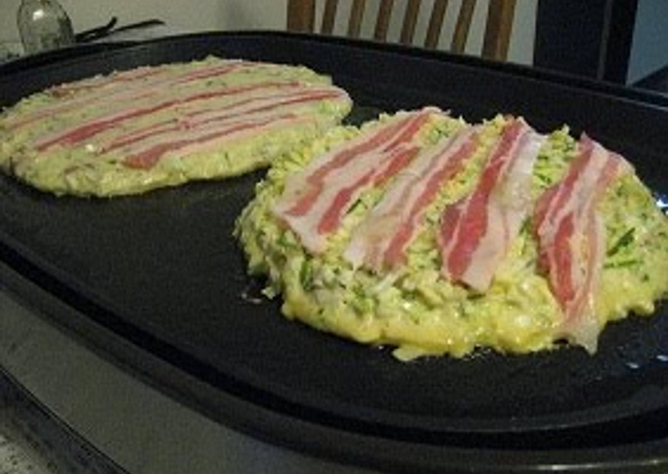 big! Pork and Egg Okonomiyaki