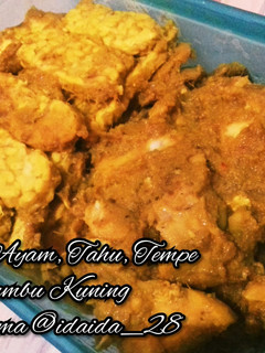 Foto resep Ungkep Ayam, Tahu, Tempe, Bumbu Kuning