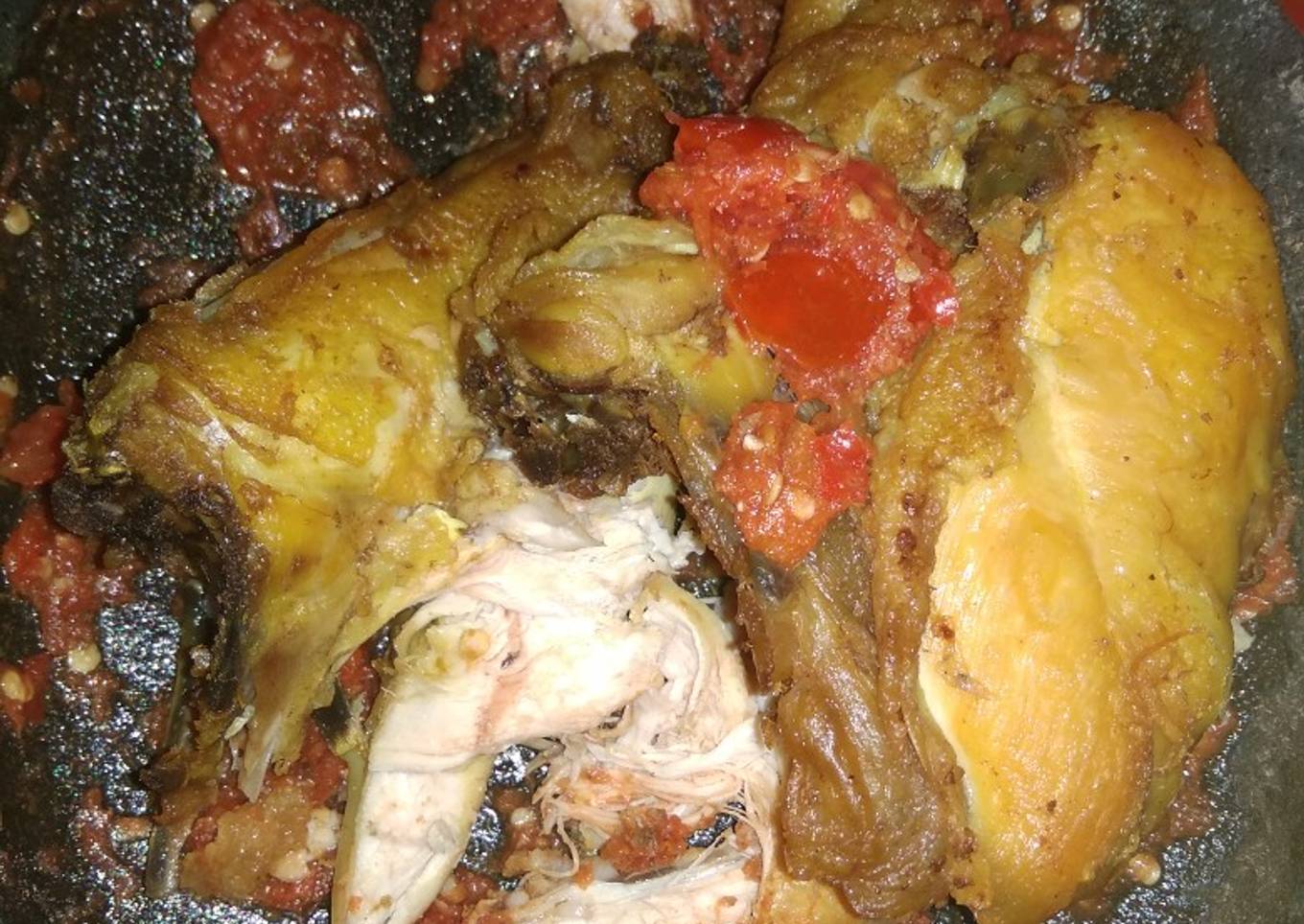 Ayam goreng sambel mentah