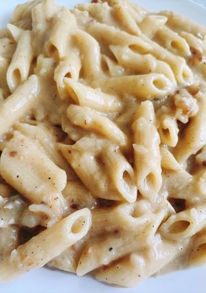 A picture of Roasted Eggplant Pasta.