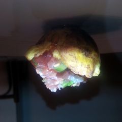 A picture of Tostones rellenos ( Stuffed fried plantain).