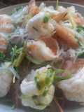 Yum khung or thai shrimp salad