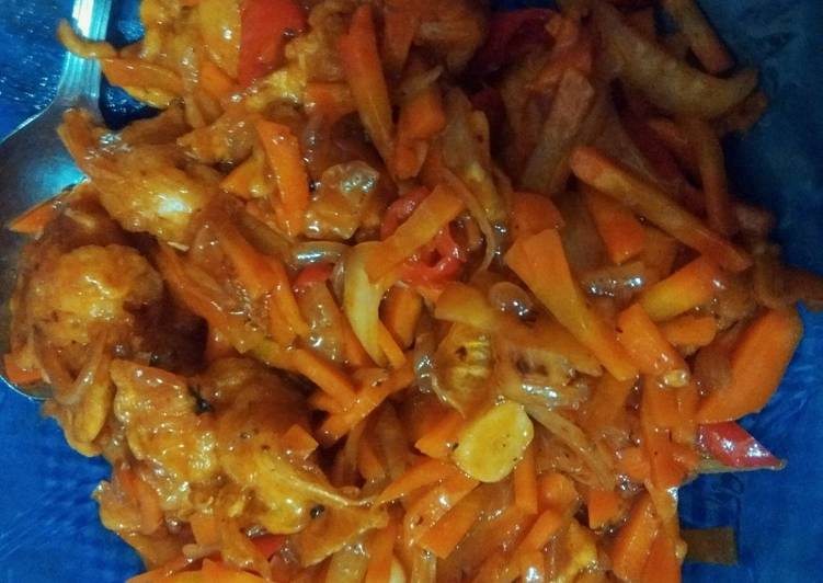 Resep Udang saos asam manis 🦐🥕 Anti Gagal