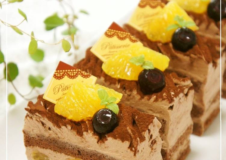 Recipe of Perfect Orange Chocolate Mont Blanc Shortcake