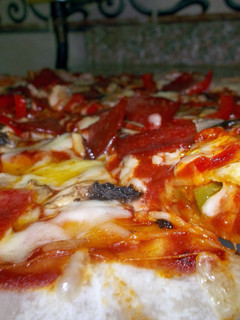 A picture of Spicy Pepperoni Stuffed Crust Pizza.