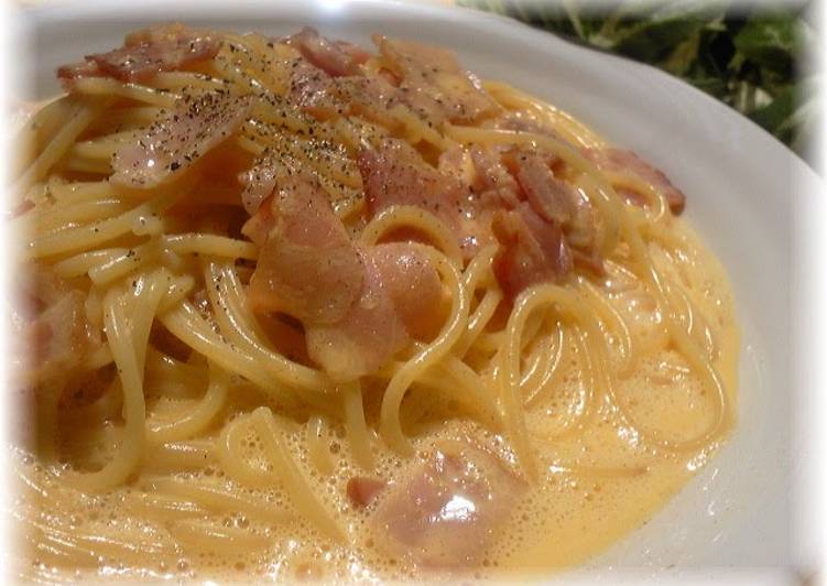 Easiest Way to Prepare Homemade Easy &amp; Rich Pasta Carbonara