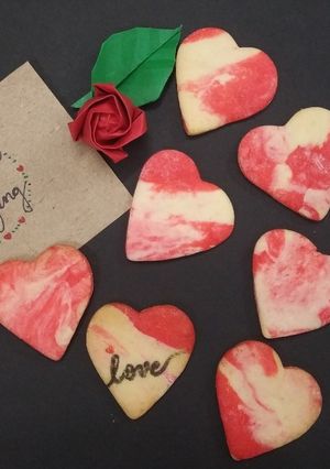 A picture of Vanilla Heart Cookies.