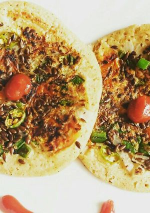 A picture of Oats Uttapam.
