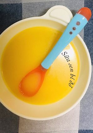 Hình của món Ăn nhẹ ăn dặm: sữa sen bí đỏ.