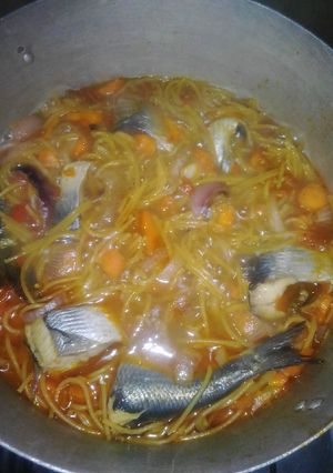 A picture of Jolof spaghetti da kifi.